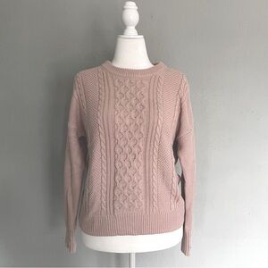 Gap Cable Knit Light Pink Sweater Women’s M